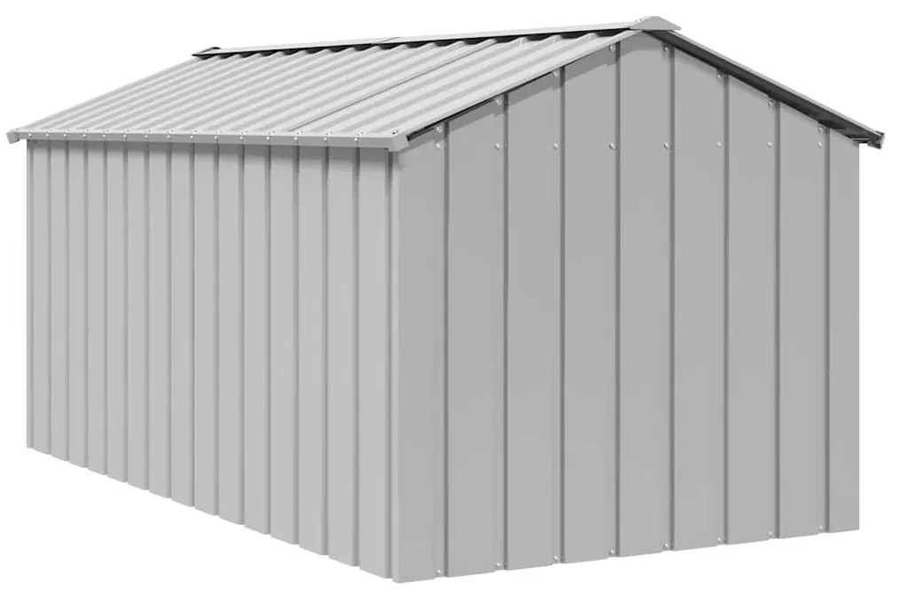 Casota para cães com telhado 114x202x101 cm aço galvanizado