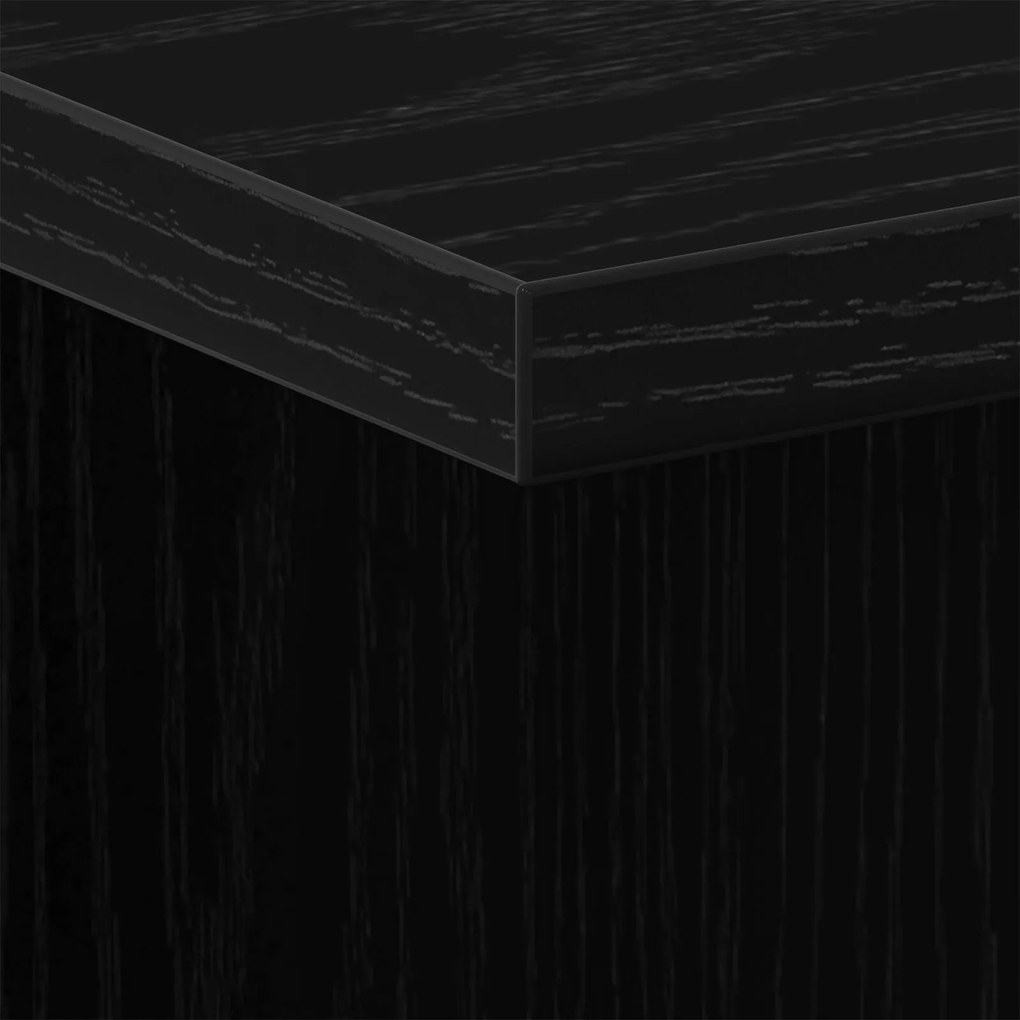 Mesas de cabeceira 2 pcs Madeira de Carvalho Preto 35x35x55 cm Madeira