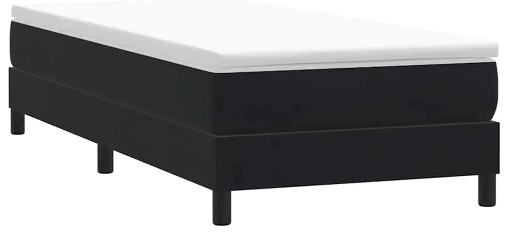 Cama box spring com colchão 90x210 cm veludo preto