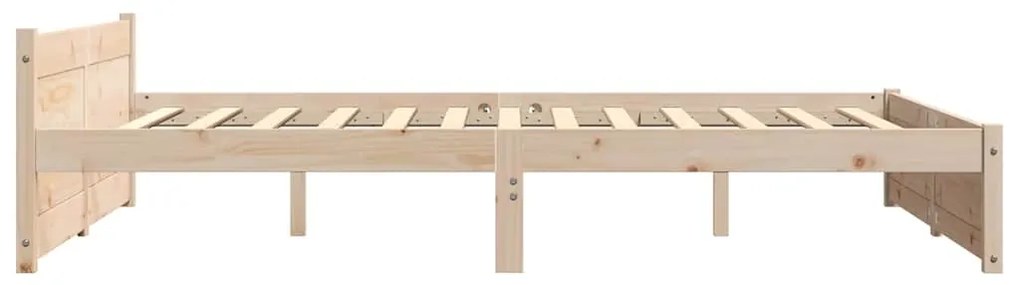 Estrutura de cama sem colchão 140x200 cm madeira maciça