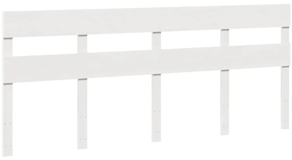Cama sem colchão 180x200 cm madeira de pinho maciça branco