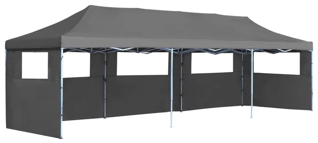 vidaXL Tenda para festas pop-up dobrável c/ 5 paredes 3x9 m antracite