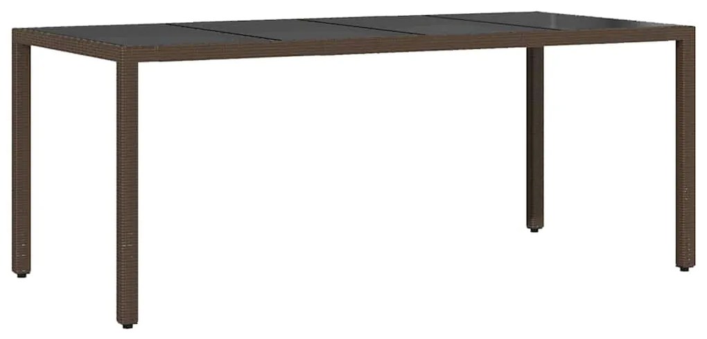 Conjunto de Jantar para Jardim 7 pcs Castanho 190 x 90 x 75 cm