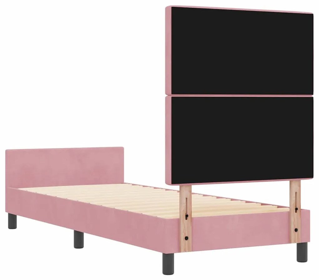 Cama vidaXL Rosa 80x200 cm Veludo