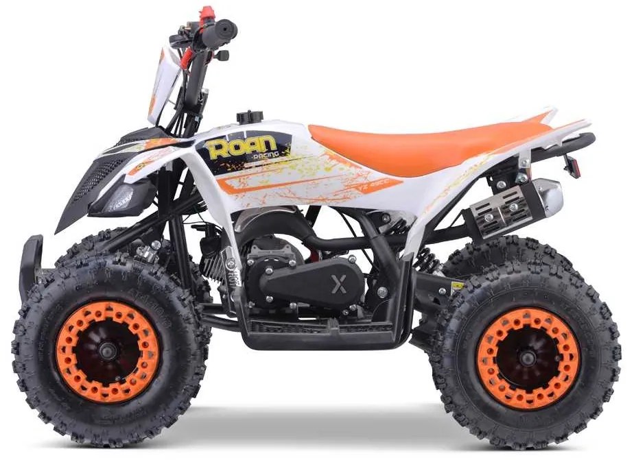MINI MOTO 4 GASOLINA PARA CRIANÇAS 49cc Roan Ratte R6 4.5cv Laranja