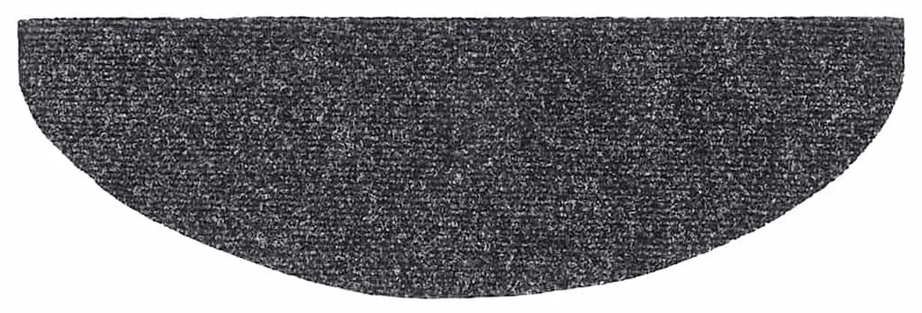 Tapetes de escada autoadesivos 30 pcs 65x21x4cm cinzento-escuro