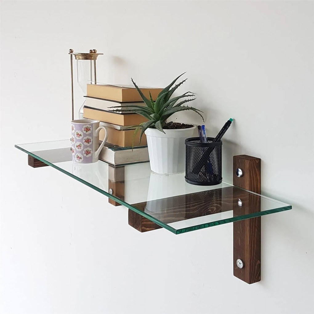 Prateleira de Parede R100 – Nogueira – 85x25x25 cm