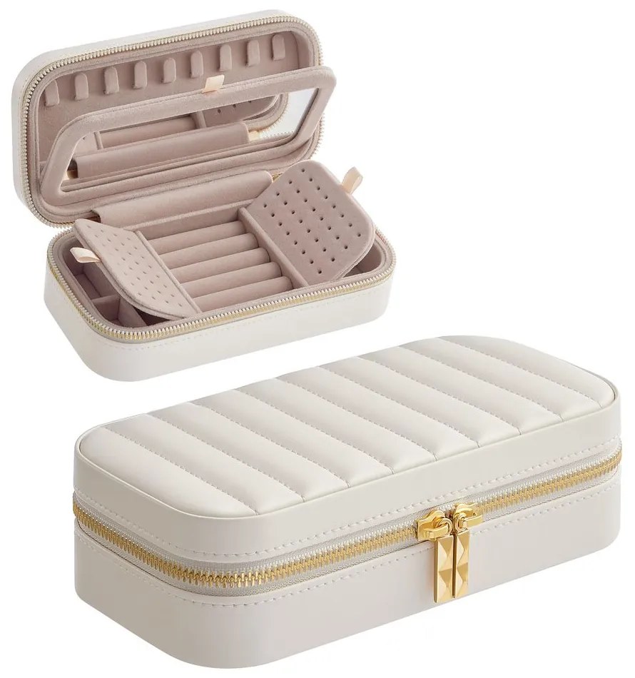 Coleção SONGMICSHOME ANAH - Caixa de joias de viagem