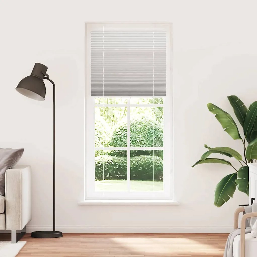 vidaXL Cinzento Luz Plissada Cega 85x200 cm Largura Tecido 84,4 cm