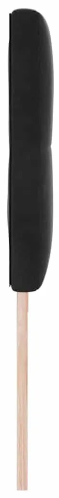 Cabeceira vidaXL Tufted com Botões Preta 200 cm Veludo