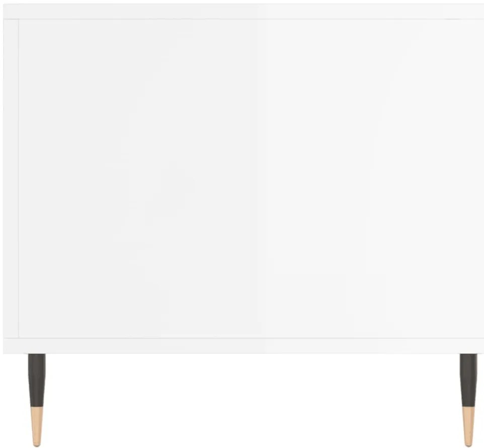 Mesa de centro 100x50x45 cm derivados madeira branco brilhante