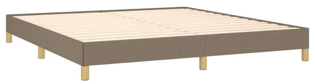 Cama sem colchão 180x200 cm tecido castanho-acinzentado
