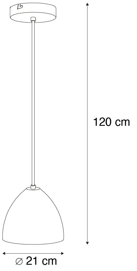 Candeeiro suspenso moderno preto com betão cinzento - Eton Moderno