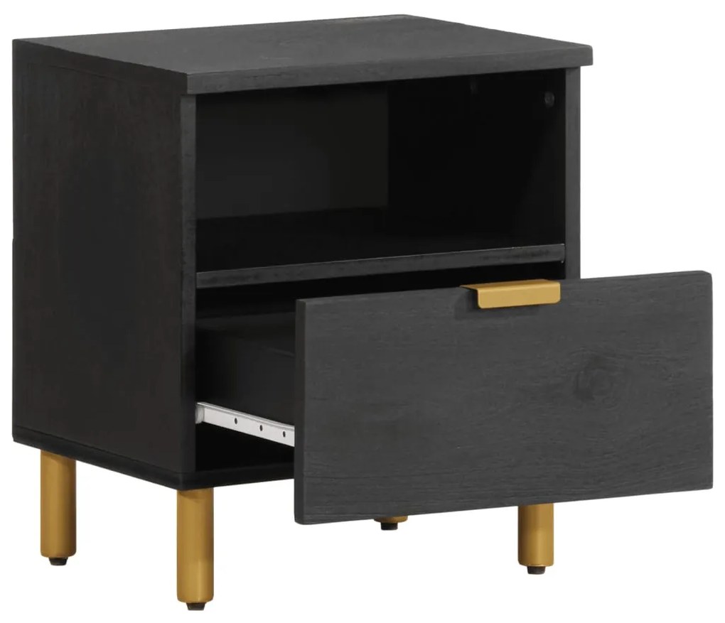 Mesa de cabeceira 40x33x46 cm derivados de madeira preto