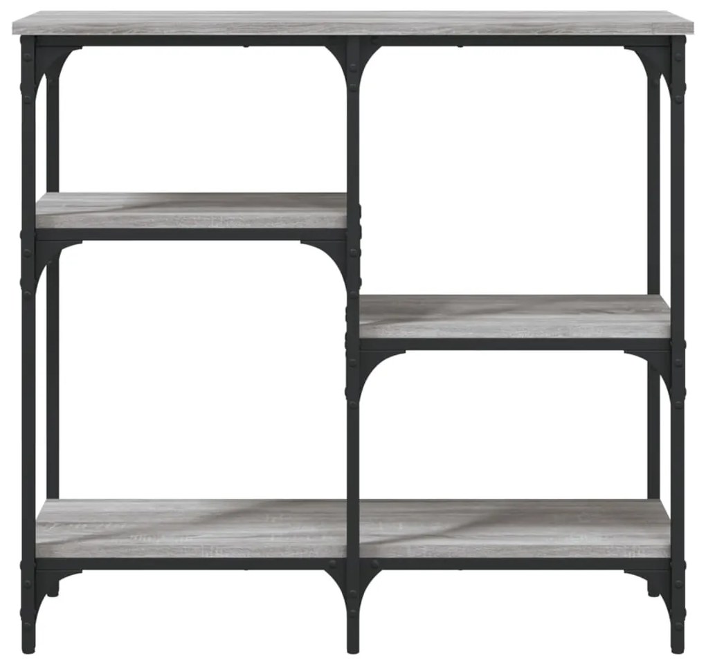 Mesa consola 80x29x75 cm derivados de madeira cinzento sonoma