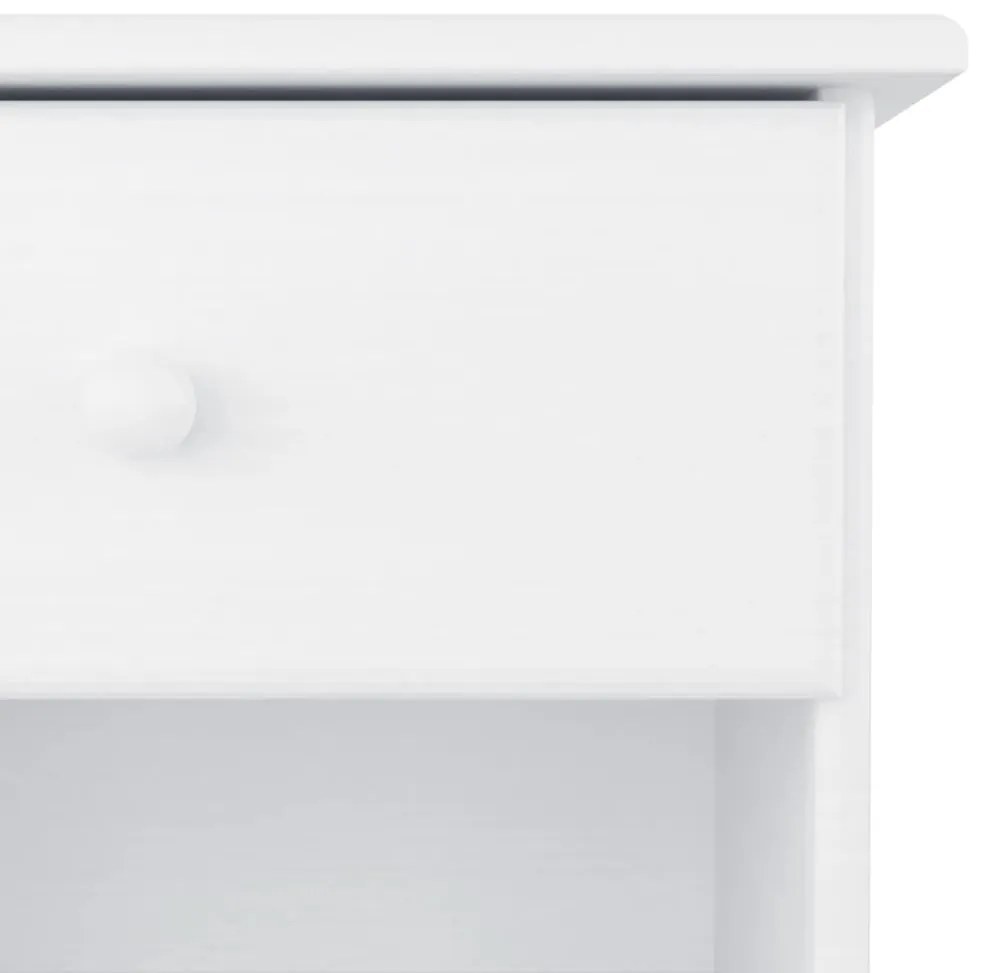 Mesa de cabeceira ALTA 41x35x41 cm pinho maciço branco