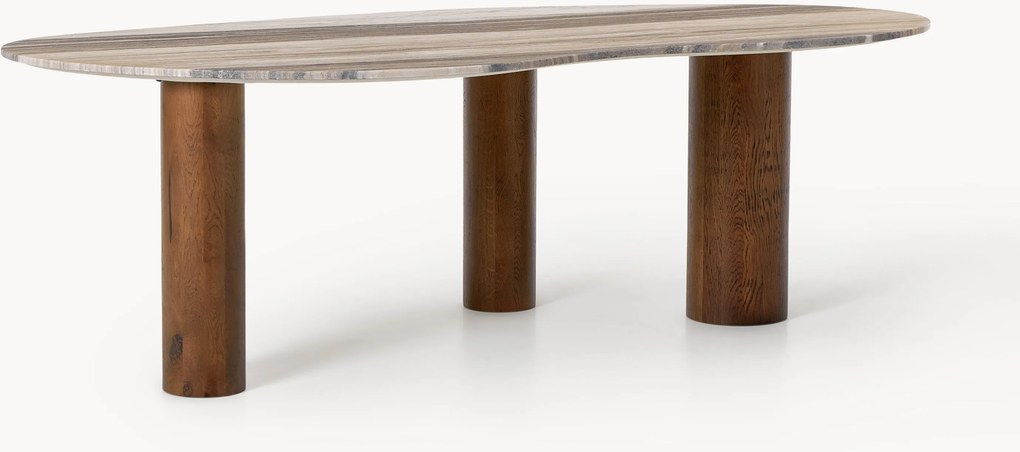 Mesa de jantar em mármore com forma orgânica Naruto, vários tamanhos