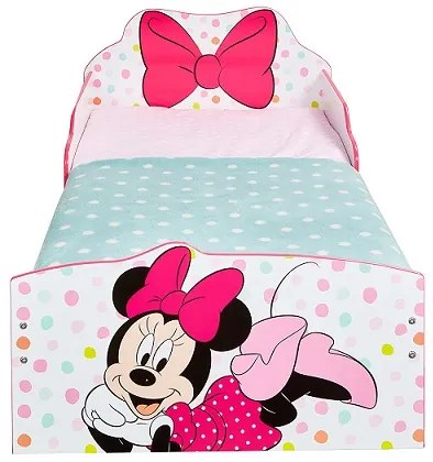 CAMA INFANTIL MINNIE COM COLCHÃO E ALMOFADA 145 cm x 77 cm x 65 cm