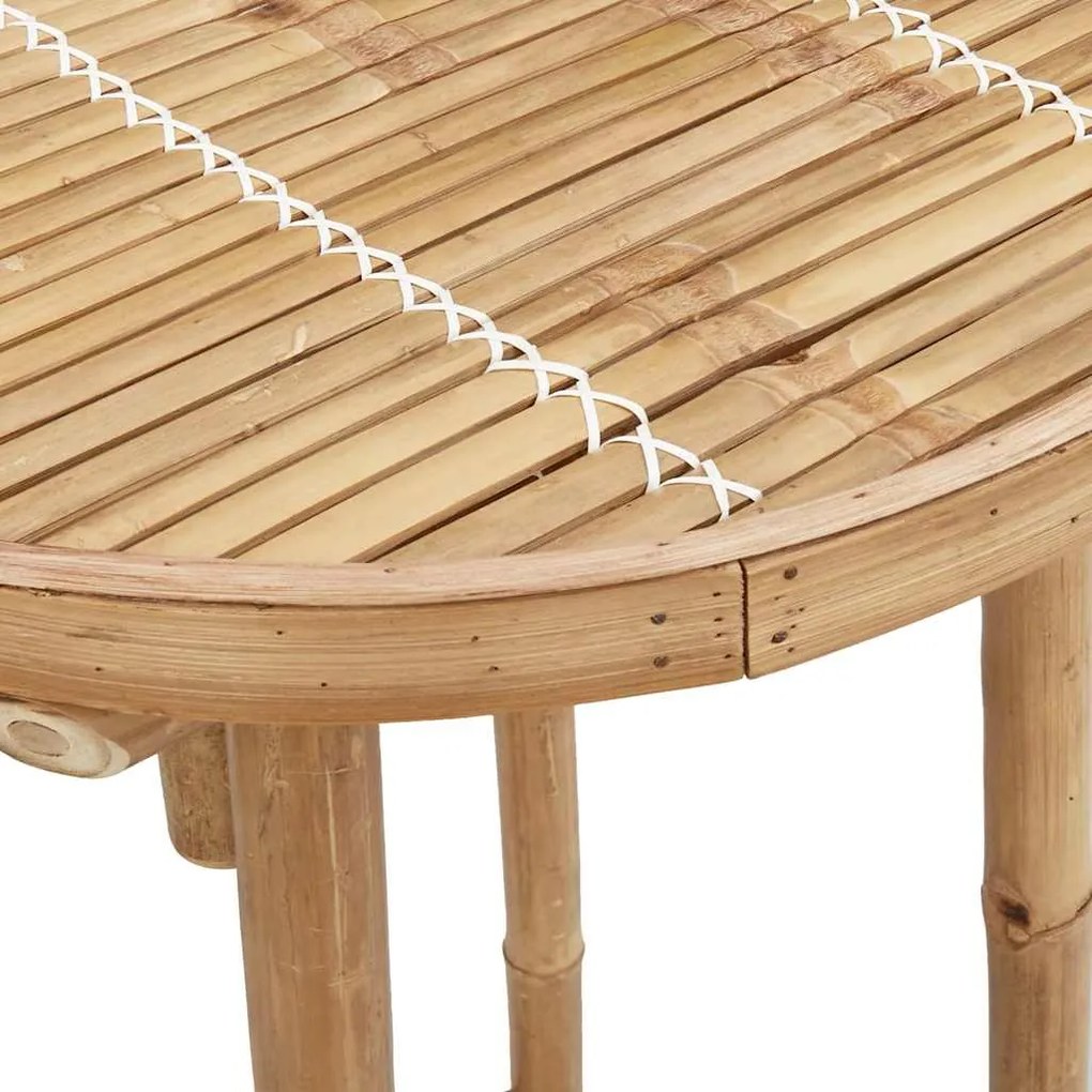 Conjunto de bar exterior de 3 peças em bambu dobrável