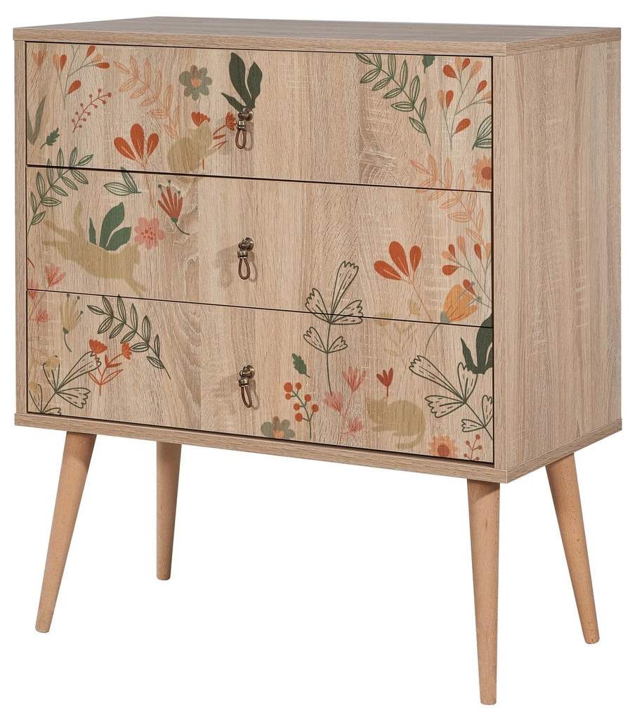 Cómoda City Trio – Multicolor – 80 cm x 89 cm x 40 cm