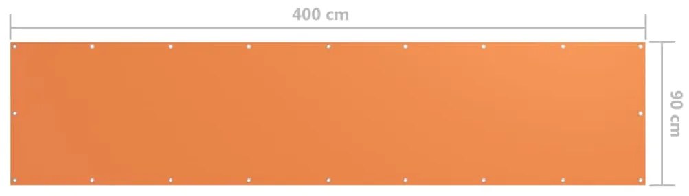 Tela de varanda 90x400 cm tecido Oxford laranja