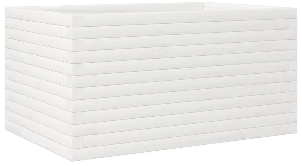 Vaso/floreira de jardim 90x60x45,5 cm pinho maciço branco