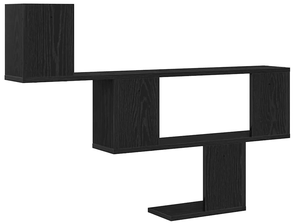 Prateleira de parede 100x15x70 cm deriv. madeira carvalho preto