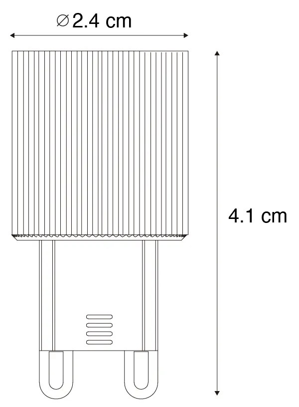 Conjunto de 5 lâmpadas LED G9 24mm 3W 300lm 2700K