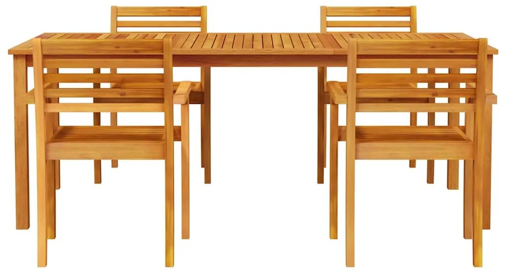 Conjunto de Jantar Jardim 7 pcs Natural 200 x 100 x 74 cm