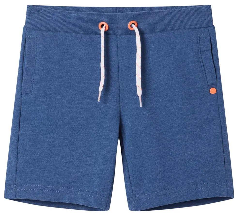 Calções de criança com cordão azul-escuro mesclado 140