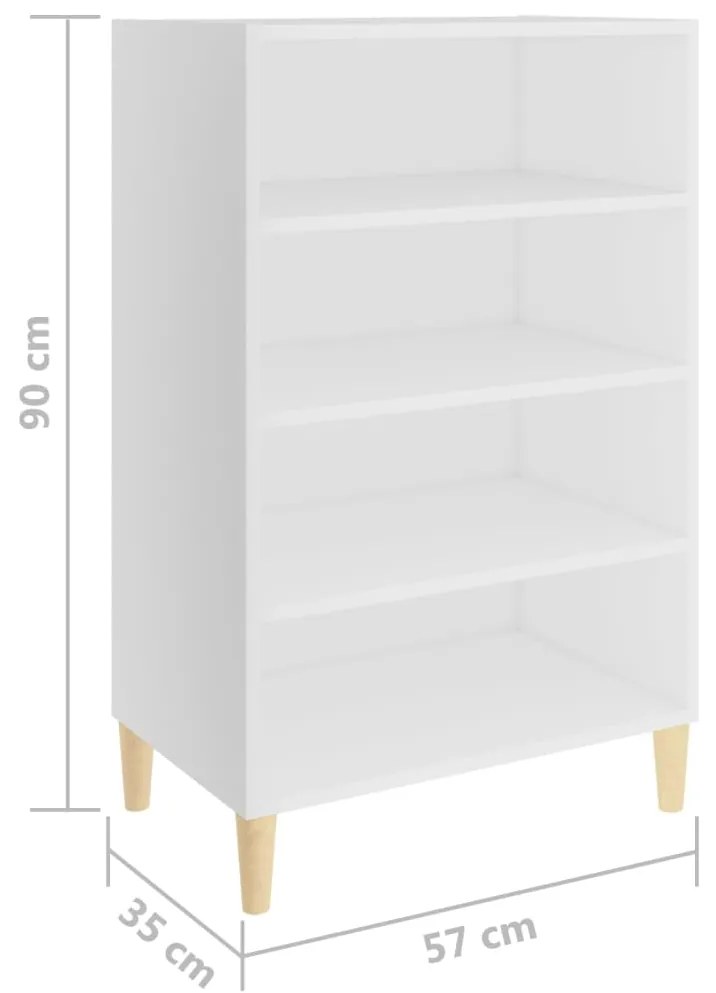 Aparador 57x35x90 cm contraplacado branco