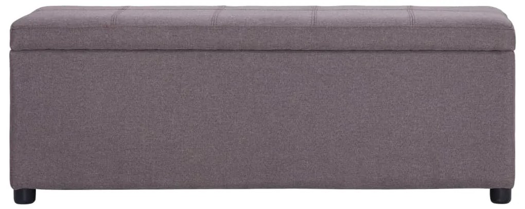 Banco c/ comp. de arrumação 116 cm poliéster cinza-acastanhado
