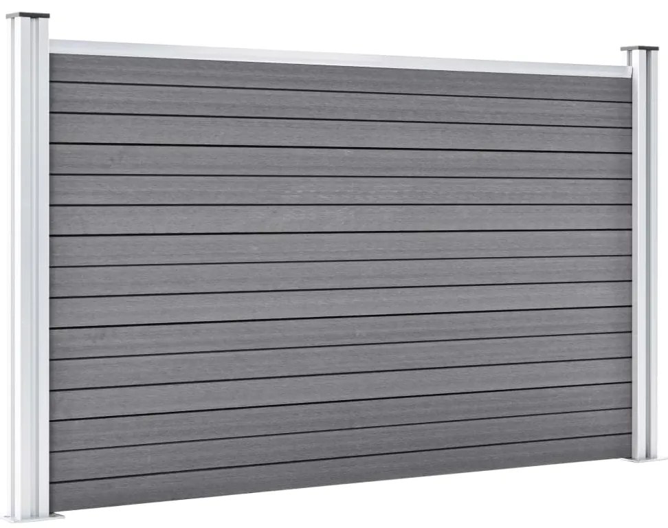 Painel de vedação para jardim 526x106 cm WPC cinzento