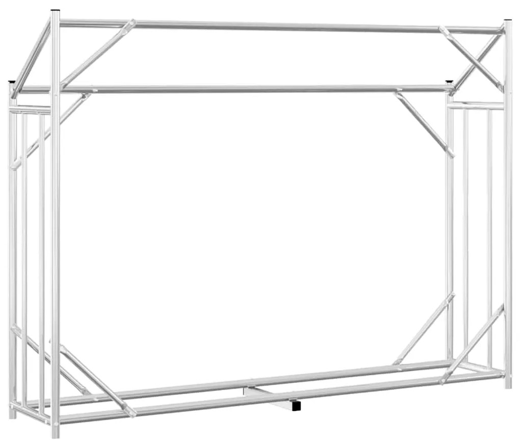 Rack de lenha tampa de chuva 151x40,5x110,5 cm aço galvanizado