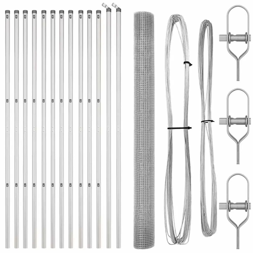 Cerca de Arame Soldado com 13 Postes 1.6x25 m Aço Galvanizado