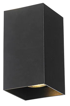 LED Candeeiro de Parede Quadrado Inteligente Preto com Wi-Fi GU10 - Sabbir Design