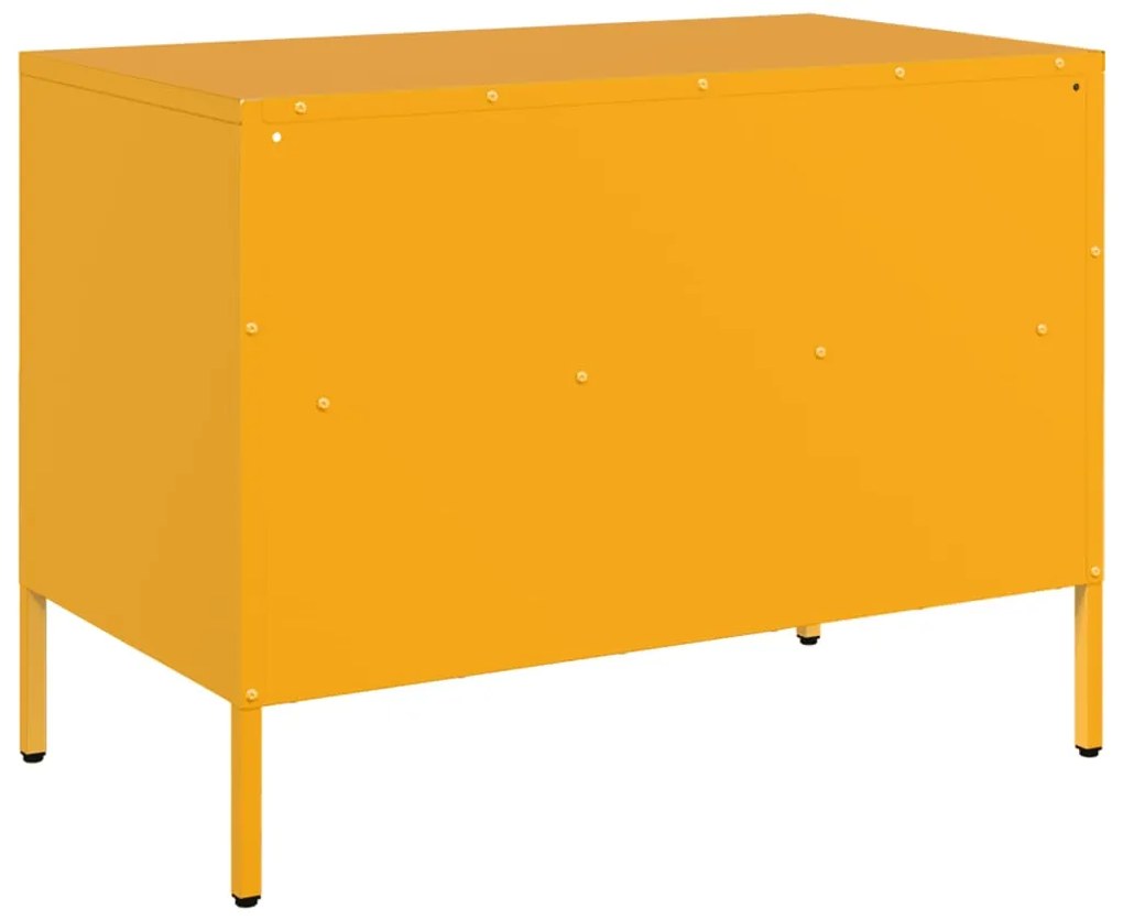 Móveis de TV 2 pcs 68x39x50,5 cm aço amarelo mostarda