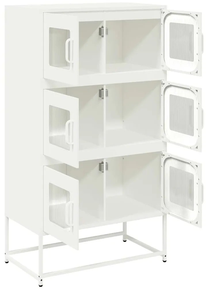 Aparador alto 68x39x123 cm aço branco