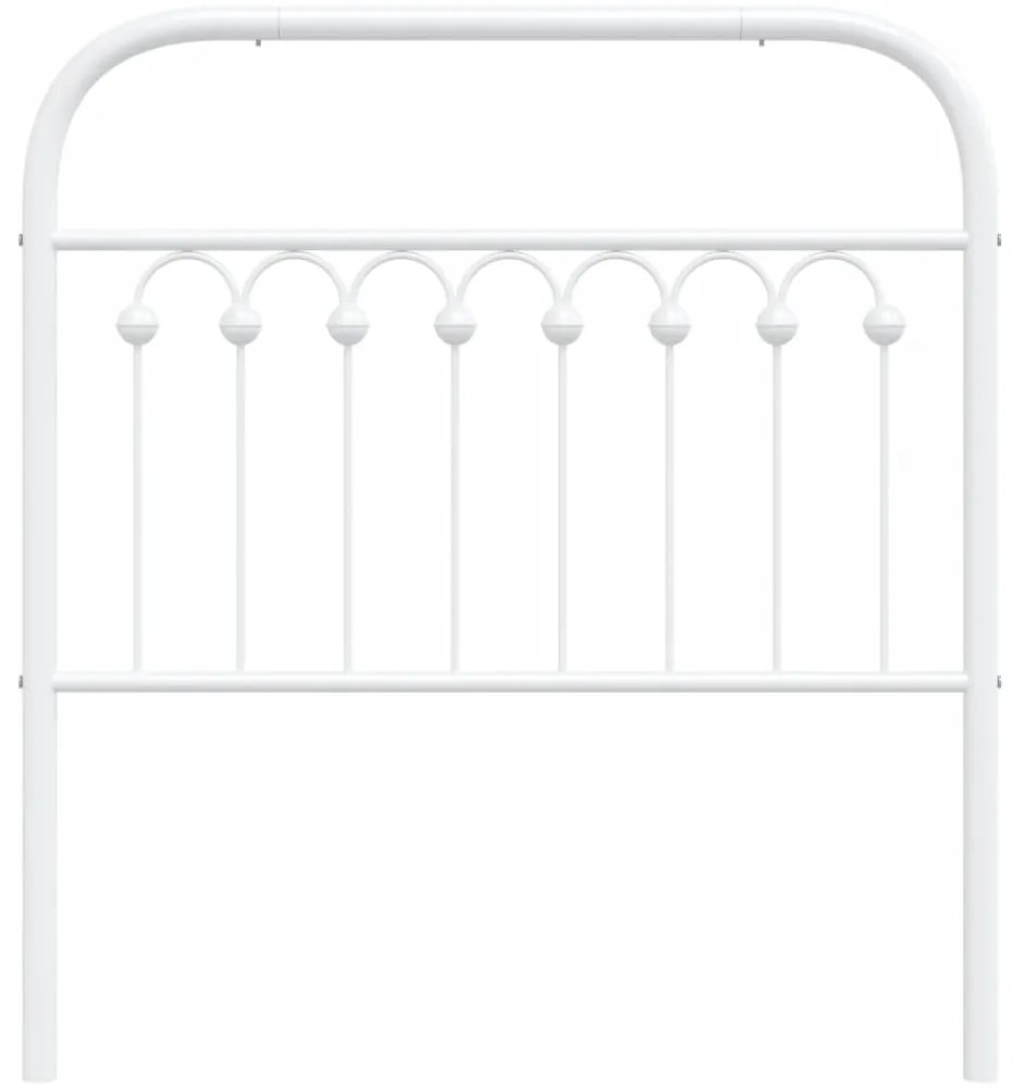 Cabeceira de cama 90 cm metal branco