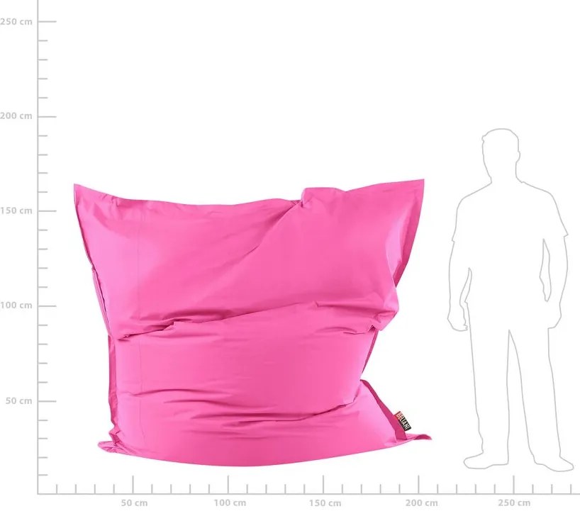 Pufe almofada XXL rosa fucsia 180 x 230 cm FUZZY Beliani