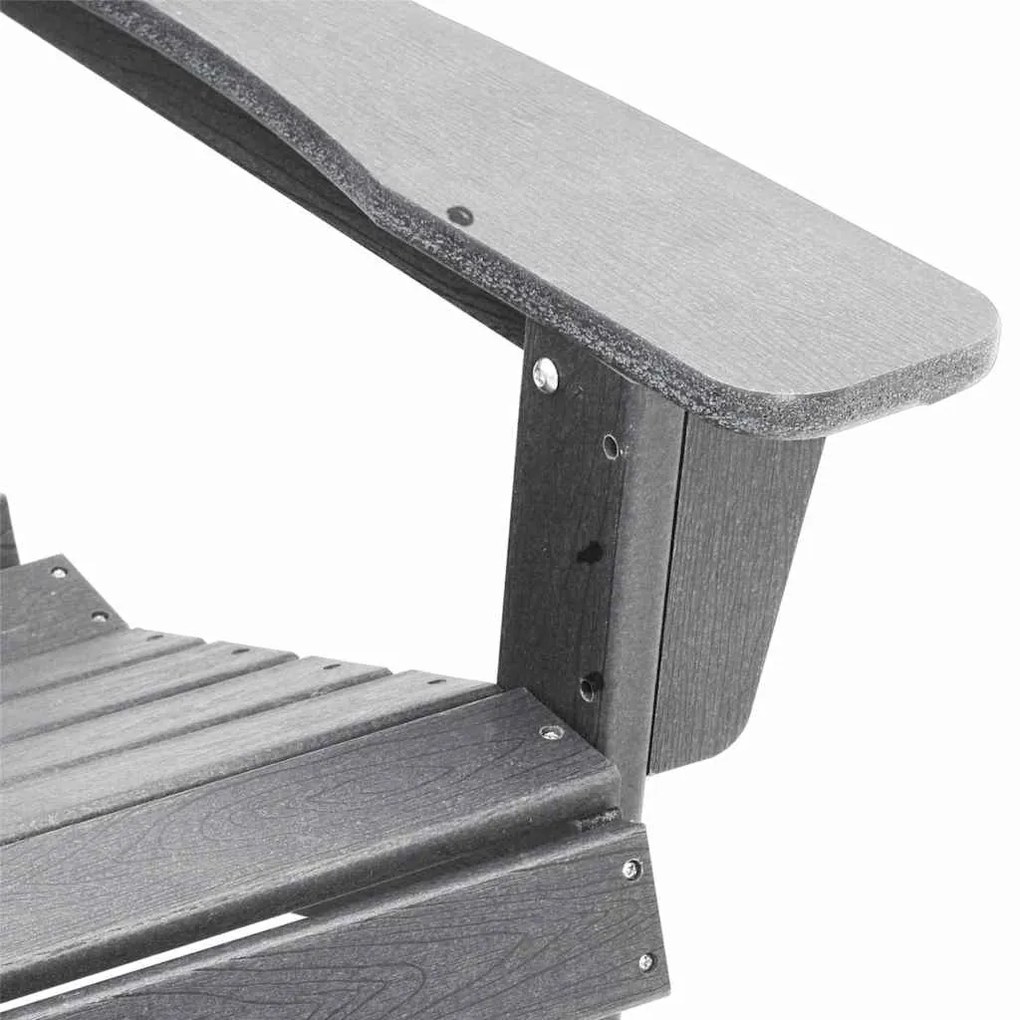 Cadeiras Adirondack vidaXL 2 pcs Cinza Claro 74x82x90 cm HDPE