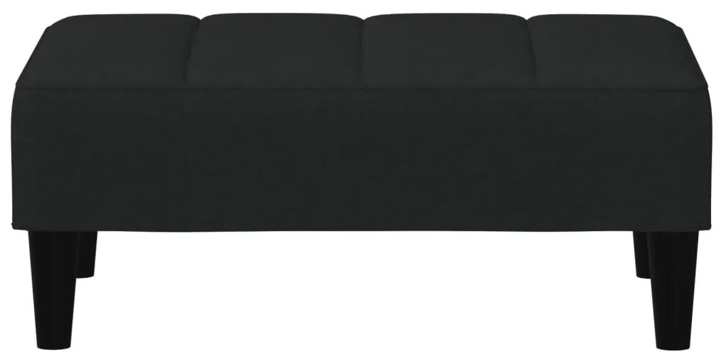 Sofá-cama 2 lugares c/ apoio de pés veludo preto