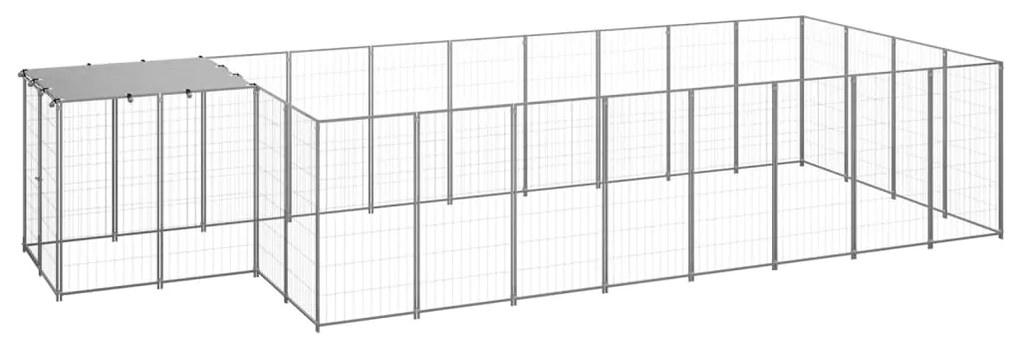 Canil 10,89 m² aço prateado
