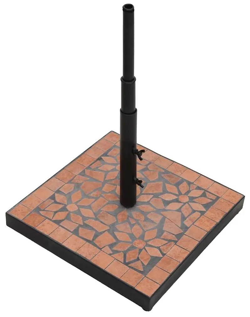 Base para guarda-sol quadrada 12 kg terracota