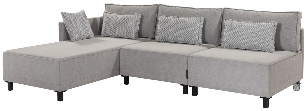 Sofá-Cama de Canto Matris – Cinzento – 285x90x192 cm