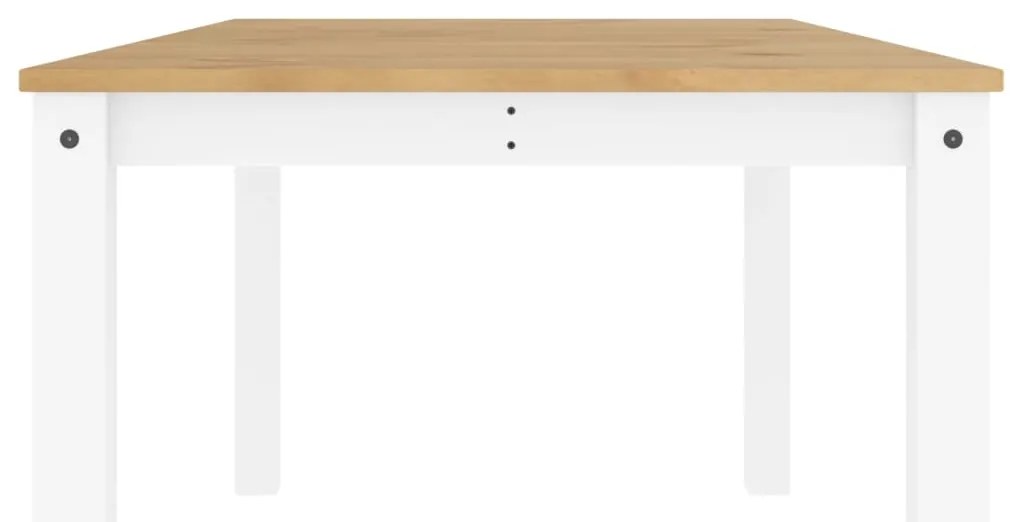 Mesa de jantar Panama 180x90x75 cm madeira pinho maciça branco