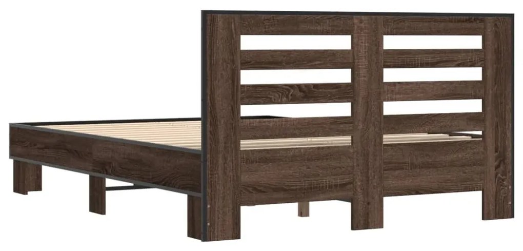 Estrutura de cama 140x190cm derivados madeira/metal