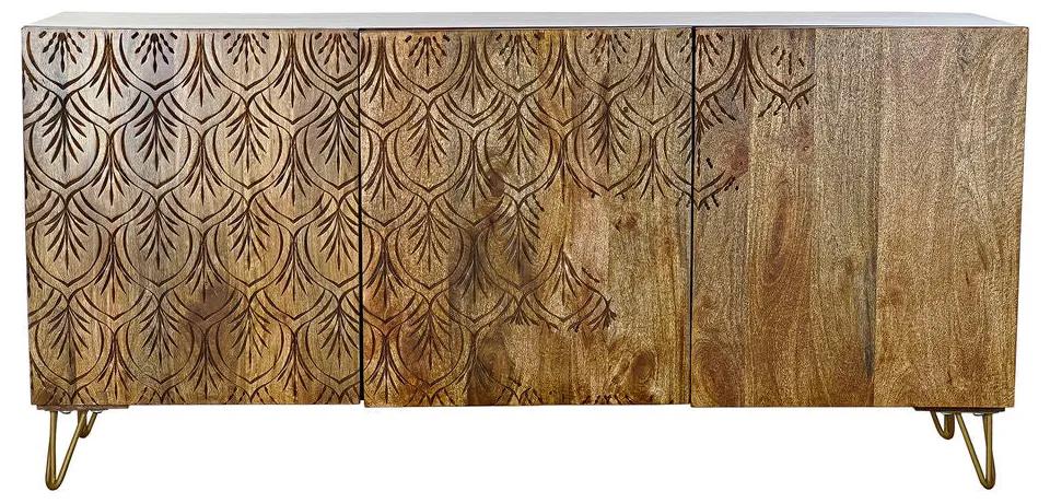 Aparador DKD Home Decor Metal Madeira de mangueira (160 x 45 x 75 cm)