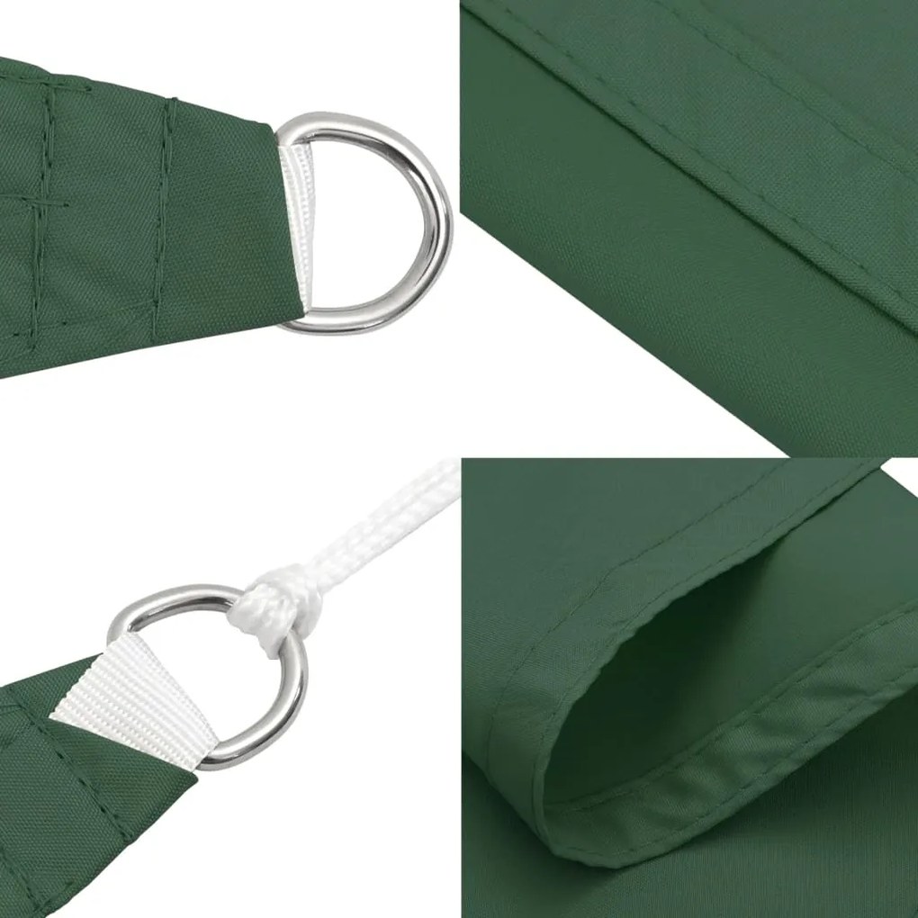 Para-sol vela tecido oxford retangular 2x5 m verde-escuro