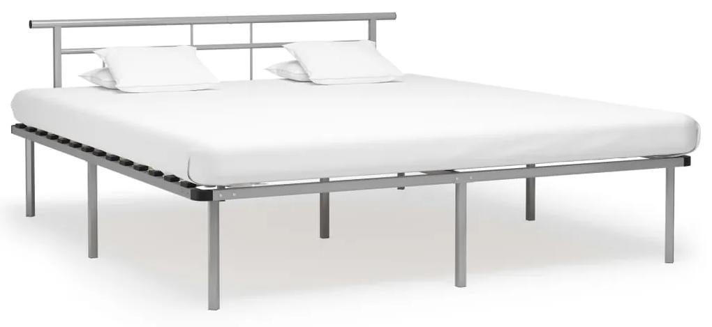 Estrutura de cama metal 180x200 cm cinzento